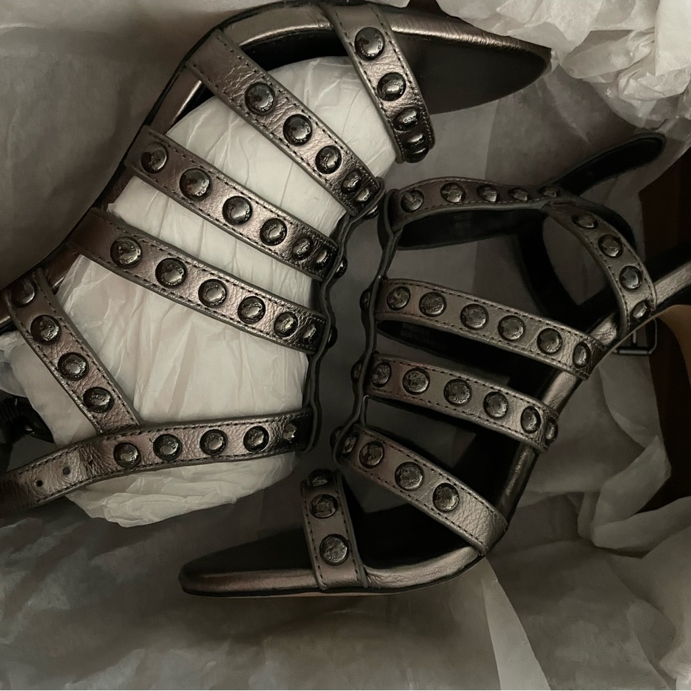 Coach Metallic Studded Heels
